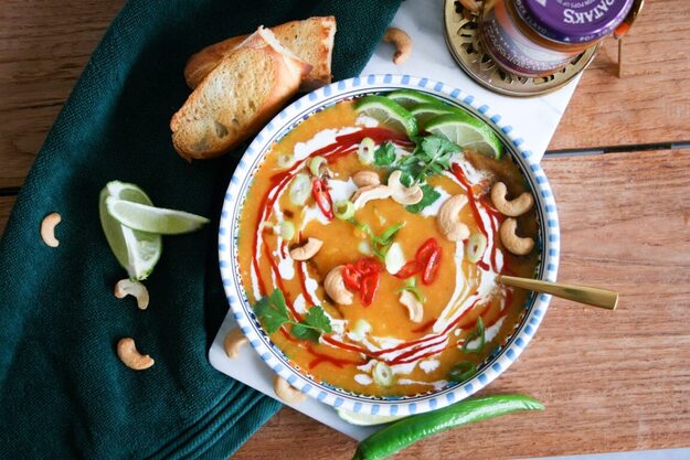 Pompoensoep met kokos en curry